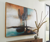 Brunonia - Wall Art - Teal / Orange / Black