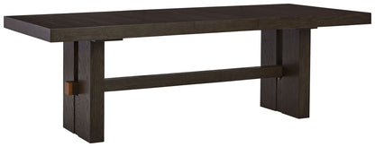 Burkhaus - Rectangular Dining Room Extension Table - Dark Brown
