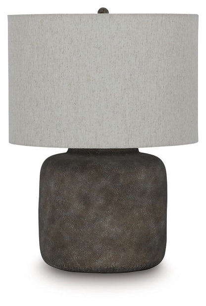 Zandophen - Metal Table Lamp - Antique Gray
