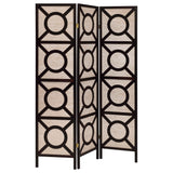 Furniture City Houma - Coaster - Vulcan 3 Panel Room Divider Folding Shoji Screen Cappuccino - 900090