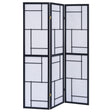 Furniture City Houma - Coaster - Damis 3-Panel Room Divider Folding Shoji Screen Black - 900102
