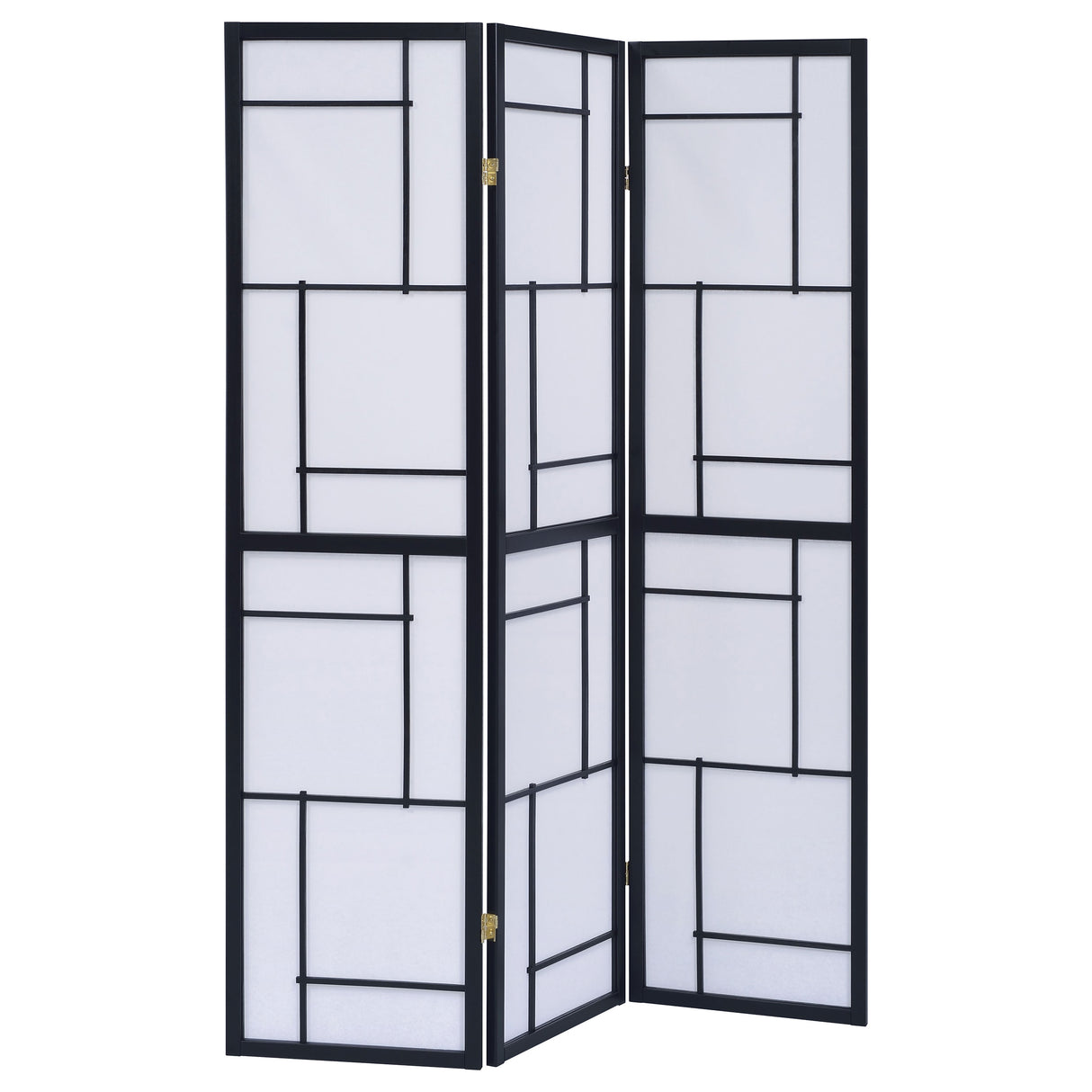 Furniture City Houma - Coaster - Damis 3-Panel Room Divider Folding Shoji Screen Black - 900102