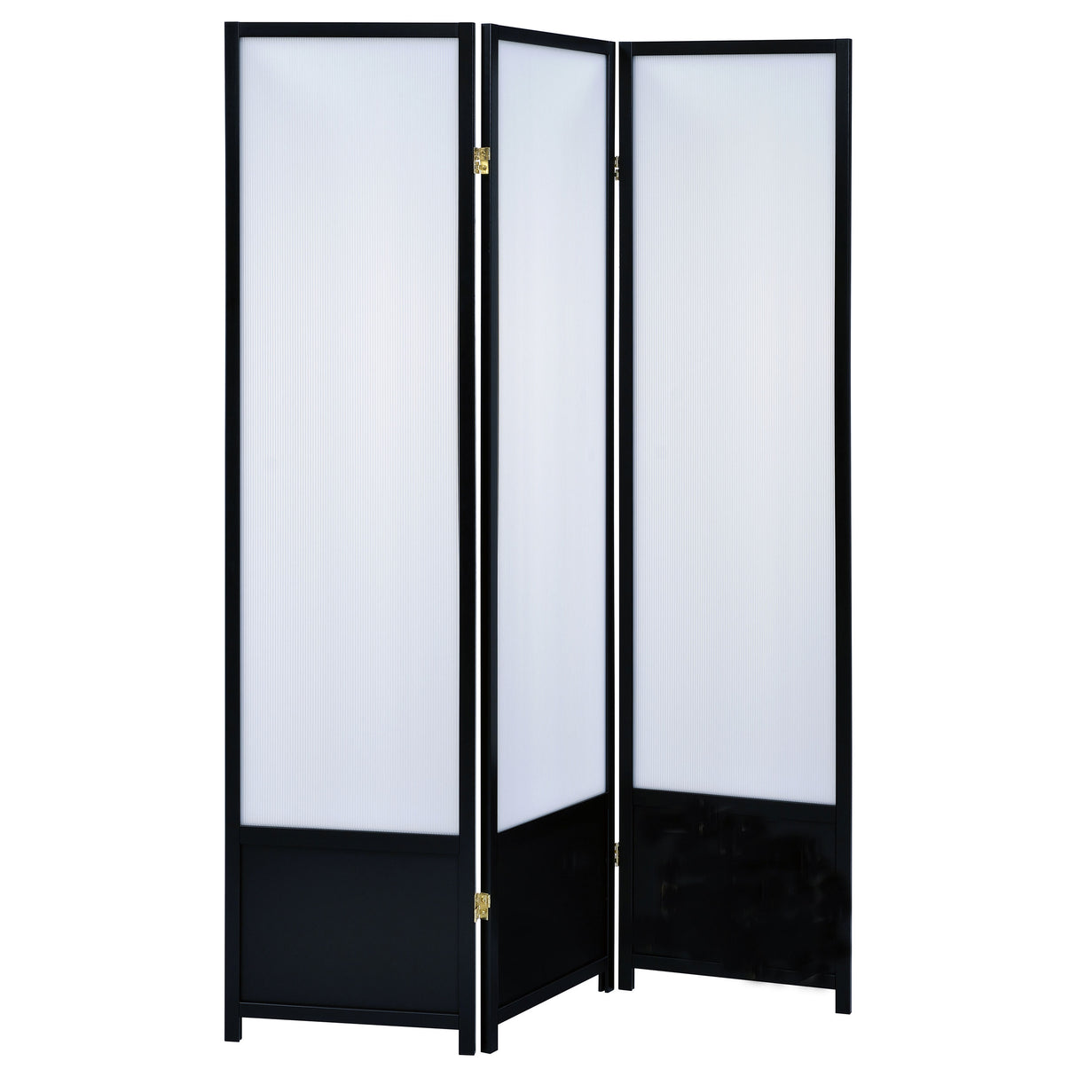Furniture City Houma - Coaster - Calix 3-Panel Room Divider Folding Shoji Screen Black - 900120
