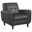 Furniture City Houma - Coaster - Aaron Upholstered Track Arm Tufted Accent Chair Black - 900204