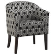 Furniture City Houma - Coaster - Jansen Upholstered Accent Club Chair Grey and Black - 900435