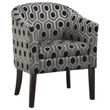 Furniture City Houma - Coaster - Jansen Upholstered Accent Club Chair Grey and Black - 900435