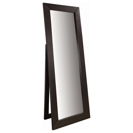 Furniture City Houma - Coaster - Toga 28 x 72 Inch Wood Standing Floor Mirror Cappuccino - 900453