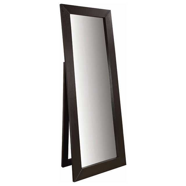 Furniture City Houma - Coaster - Toga 28 x 72 Inch Wood Standing Floor Mirror Cappuccino - 900453