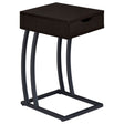Furniture City Houma - Coaster - Troy 1-drawer C-Shaped Side Table Power Outlet Cappuccino - 900578