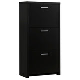 Furniture City Houma - Coaster - Vivian 3-drawer Engineered Wood Shoe Cabinet Black - 900604
