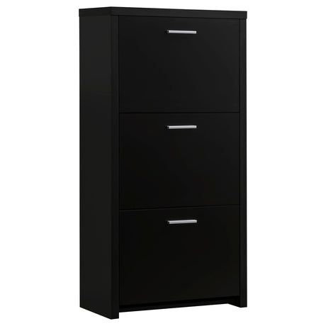 Furniture City Houma - Coaster - Vivian 3-drawer Engineered Wood Shoe Cabinet Black - 900604