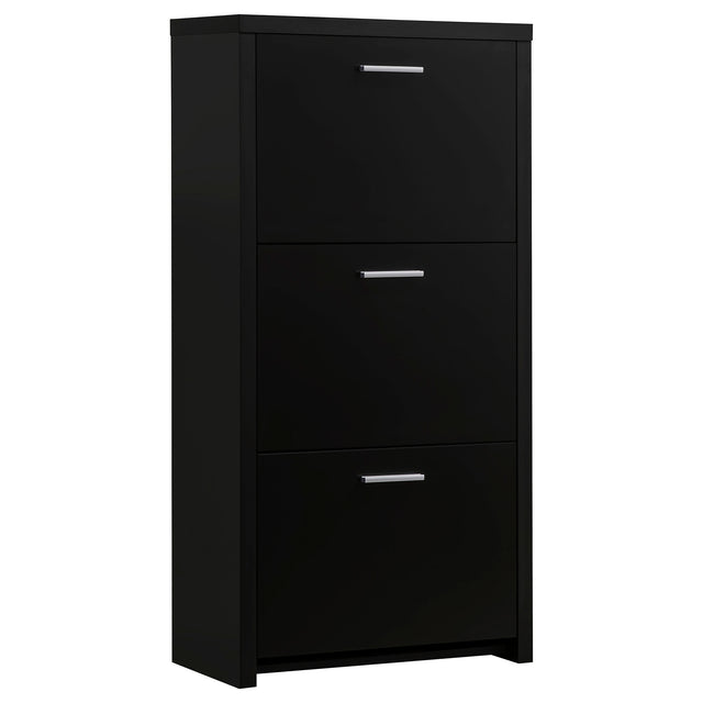 Furniture City Houma - Coaster - Vivian 3-drawer Engineered Wood Shoe Cabinet Black - 900604