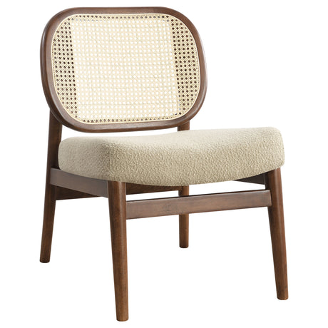 Furniture City Houma - Coaster - Rayo Rattan Cane Back Accent Chair with Padded Seat Camel - 900621