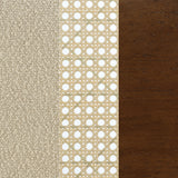 Rayo Rattan Cane Back Accent Chair with Padded Seat Camel