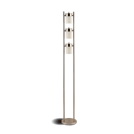 Furniture City Houma - Coaster - Munson 65-inch 3 Swivel Lights Metal Floor Lamp Silver - 900733