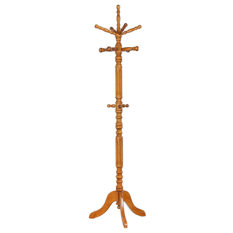 Furniture City Houma - Coaster - Achelle 11 Hook Freestanding Coat Rack Hanger Golden Brown - 900759