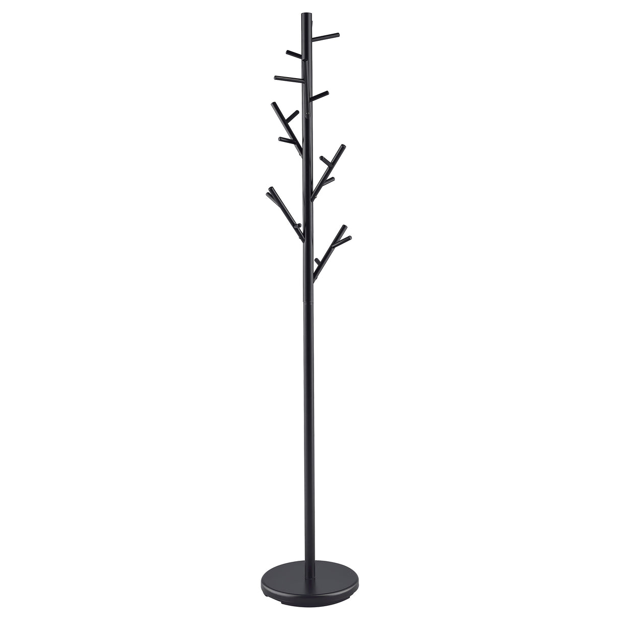 Furniture City Houma - Coaster - Clover 18 Hook Freestanding Metal Coat Rack Hat Hanger Black - 900897