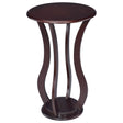 Furniture City Houma - Coaster - Elton Round Wood Top Accent Side Table Cherry - 900934