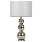 Furniture City Houma - Coaster - Mineta 27-inch Drum Shade Stacked Table Lamp Antique Silver - 901185