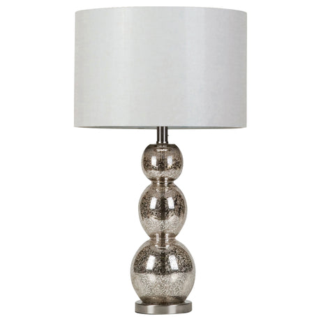 Furniture City Houma - Coaster - Mineta 27-inch Drum Shade Stacked Table Lamp Antique Silver - 901185
