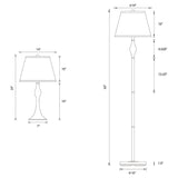 Griffin 3-piece Floor and Table Lamp Set Brushed Nickel