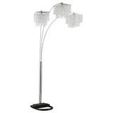 Furniture City Houma - Coaster - Miriam 90-inch Hanging Crystal Arc Floor Lamp Chrome - 901484