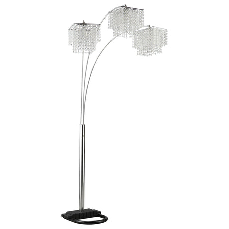 Furniture City Houma - Coaster - Miriam 90-inch Hanging Crystal Arc Floor Lamp Chrome - 901484