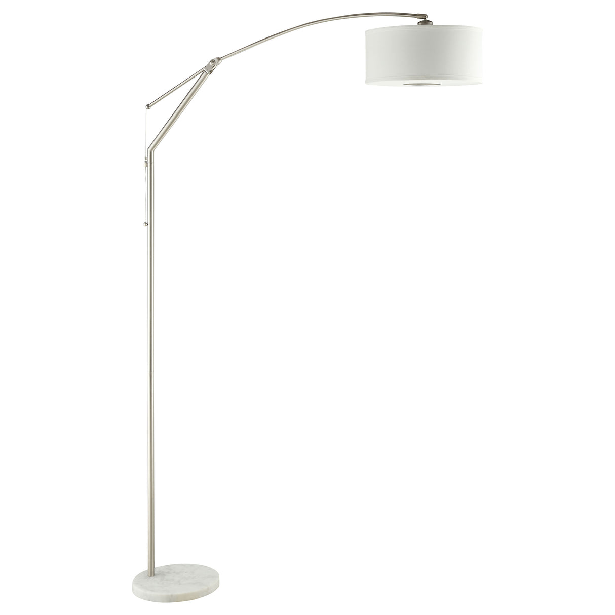 Furniture City Houma - Coaster - Moniz 81-inch Drum Shade Arc Adjustable Floor Lamp Chrome - 901490