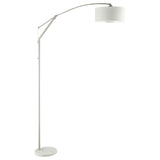 Furniture City Houma - Coaster - Moniz 81-inch Drum Shade Arc Adjustable Floor Lamp Chrome - 901490
