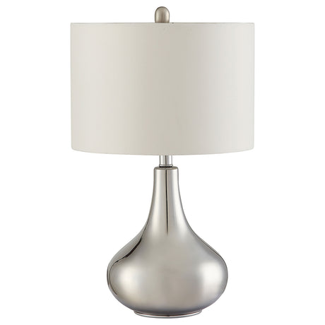 Furniture City Houma - Coaster - Junko 24-inch Drum Shade Urn Bedside Table Lamp Chrome - 901525