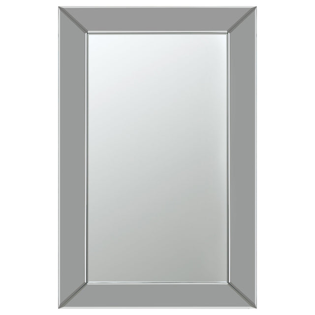 Furniture City Houma - Coaster - Pinciotti 36 x 24 Inch Beveled Frame Wall Mirror Silver - 901783