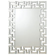 Furniture City Houma - Coaster - Forman 38 x 48 Inch Greek Motif Frameless Wall Mirror Silver - 901786