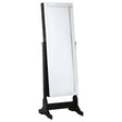 Furniture City Houma - Coaster - Cortez Cheval Mirror with Jewelry Storage Black - 901828