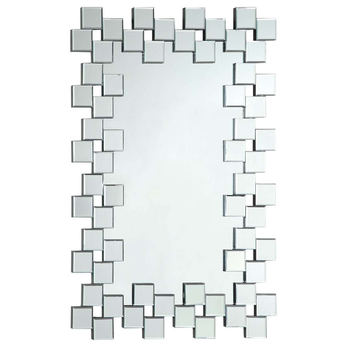 Furniture City Houma - Coaster - Pamela 32 x 47 Inch Rectangular Frameless Wall Mirror Silver - 901838