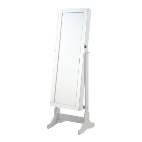 Furniture City Houma - Coaster - Yvonne Cheval Mirror with Jewelry Storage Dove Grey - 901866