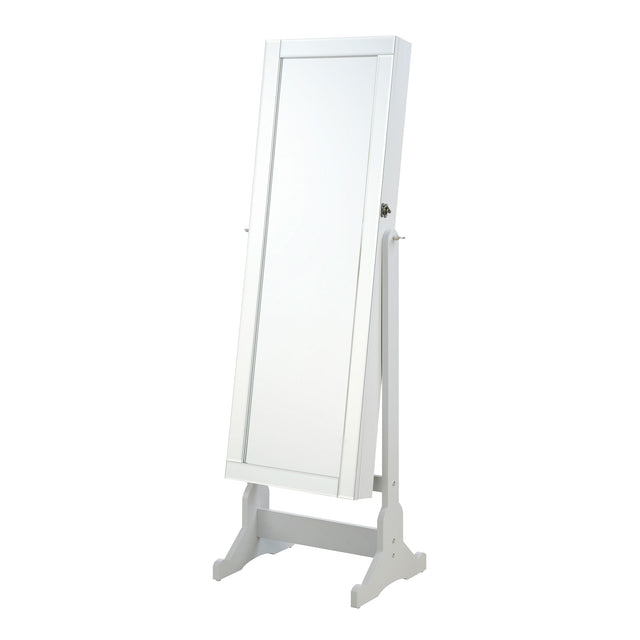 Furniture City Houma - Coaster - Yvonne Cheval Mirror with Jewelry Storage Dove Grey - 901866