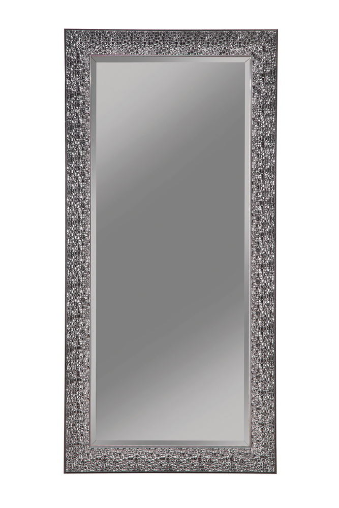 Furniture City Houma - Coaster - Rollins 32 x 66 Inch Rectangular Floor Mirror Black - 901999