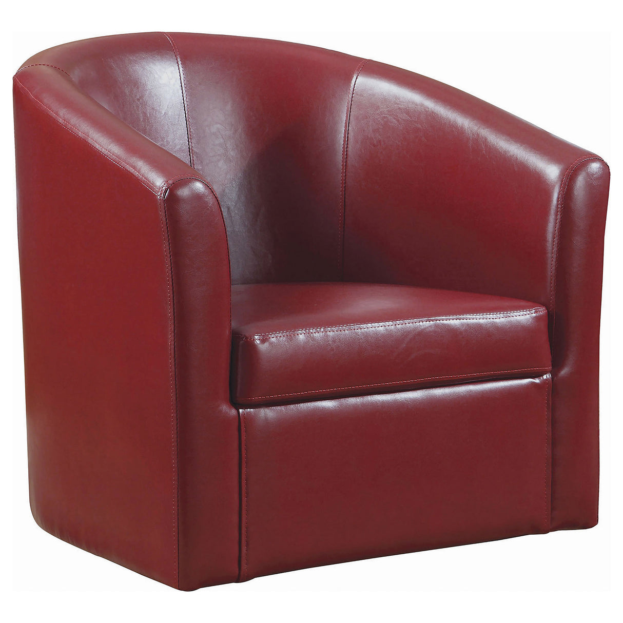 Furniture City Houma - Coaster - Turner Upholstered Barrel Back Swivel Chair Red - 902099