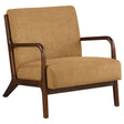 Furniture City Houma - Coaster - Foster Upholstered Wood Frame Accent Chair Honey - 902271