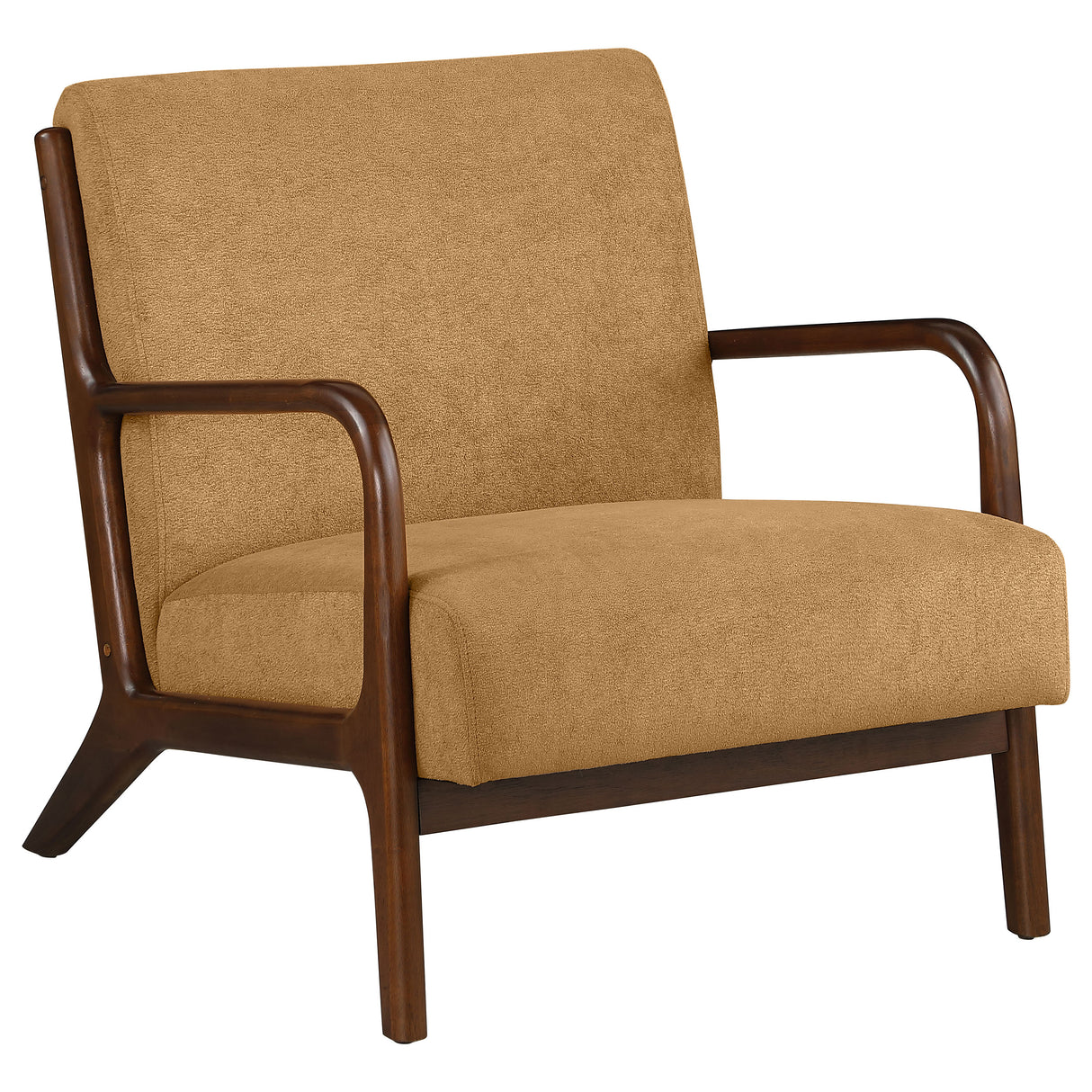 Furniture City Houma - Coaster - Foster Upholstered Wood Frame Accent Chair Honey - 902271