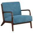 Furniture City Houma - Coaster - Foster Upholstered Wood Frame Accent Chair Peacock Blue - 902272