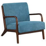 Furniture City Houma - Coaster - Foster Upholstered Wood Frame Accent Chair Peacock Blue - 902272
