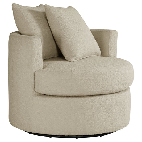 Furniture City Houma - Coaster - Debbie Upholstered Swivel Accent Chair Camel - 902274