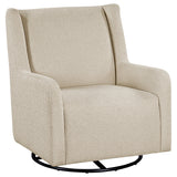 Furniture City Houma - Coaster - Serra Boucle Upholstered Swivel Glider Recliner Sandy Beige - 902453