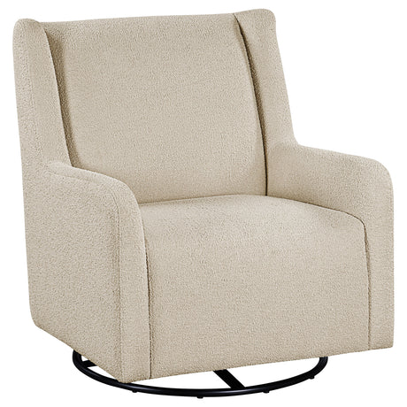Furniture City Houma - Coaster - Serra Boucle Upholstered Swivel Glider Recliner Sandy Beige - 902453
