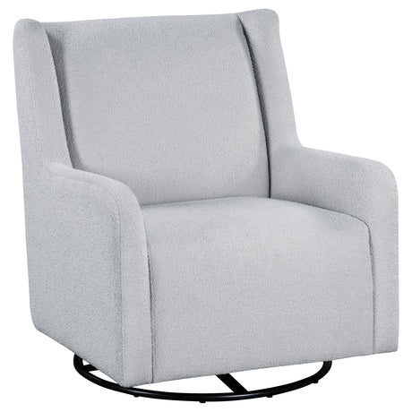 Furniture City Houma - Coaster - Serra Boucle Upholstered Swivel Glider Recliner Dove Grey - 902454