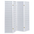 Furniture City Houma - Coaster - Roberto 4-Panel Room Divider Folding Shoji Screen White - 902626