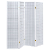 Furniture City Houma - Coaster - Roberto 4-Panel Room Divider Folding Shoji Screen White - 902626