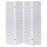 Roberto 4-Panel Room Divider Folding Shoji Screen White