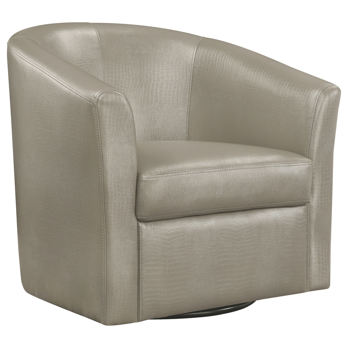 Furniture City Houma - Coaster - Turner Upholstered Barrel Back Swivel Chair Champagne - 902726